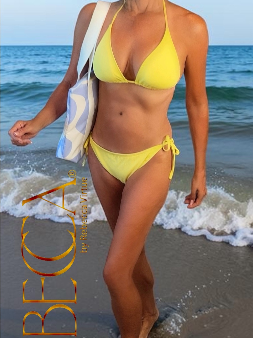 Becca by Rebecca Virtue Yellow Triangle Bikini Set